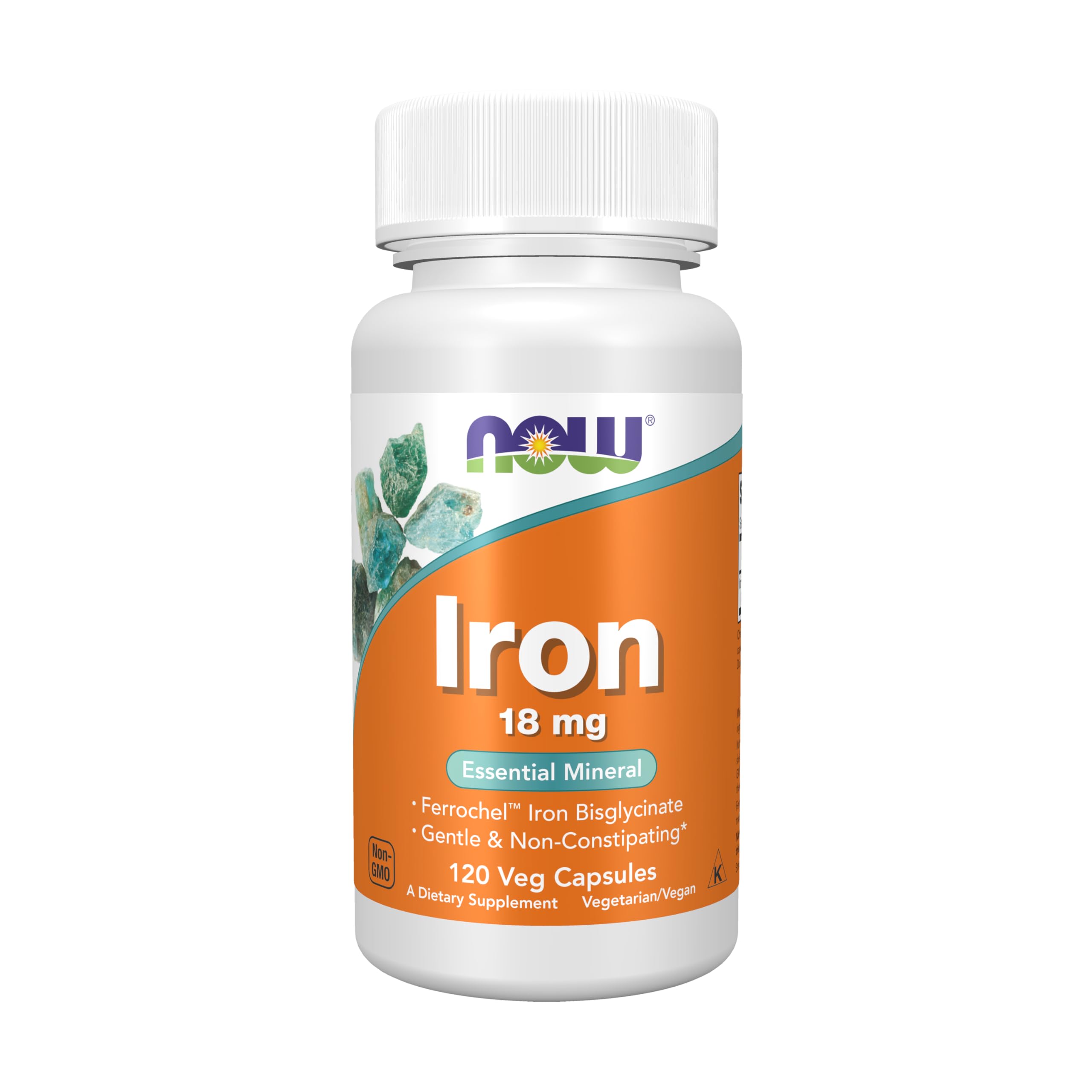 NOW Iron Ferrochel(r) 120 Vcaps 18 mg